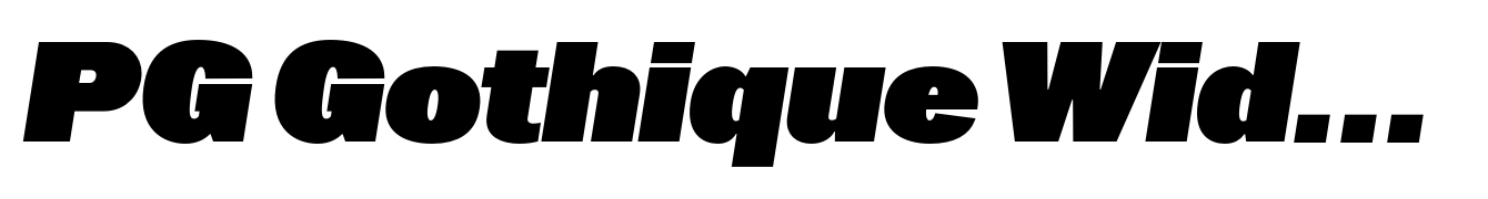 PG Gothique Wide Ultra Italic